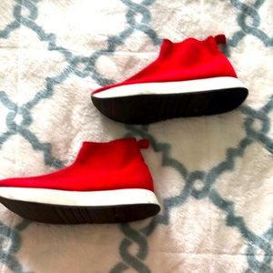 Red sock shoes from Zara